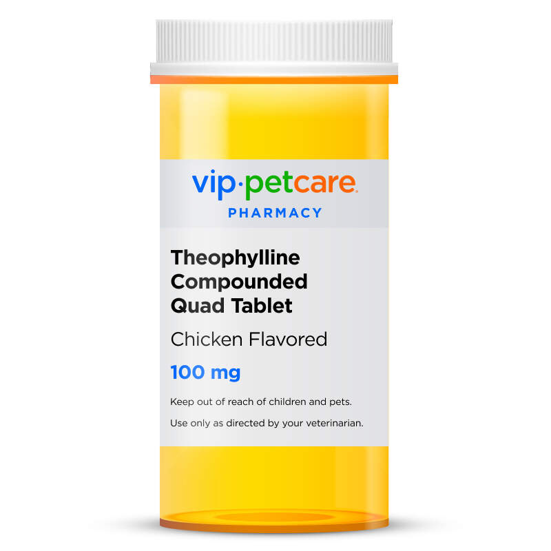Theophylline Compounded Quad Tablet Chicken Flavored, 100 mg
