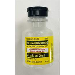 Potassium Chloride Injection 40mEq, 20 ml vial