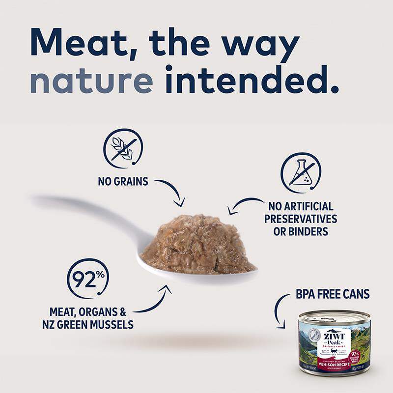 ZIWI Peak Venison Recipe Canned Cat Food, 12 x 6.5 oz cans