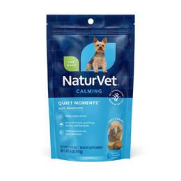 NaturVet Quiet Moments Calming Aid Plus Melatonin, 65 Soft Chews