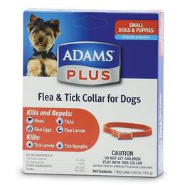 Adams Plus Flea and Tick Collar for Small Dogs & Puppies, Up to 15" Neck