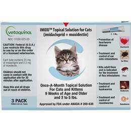 Imoxi Topical Solution for Cats (imidacloprid + moxidectin)