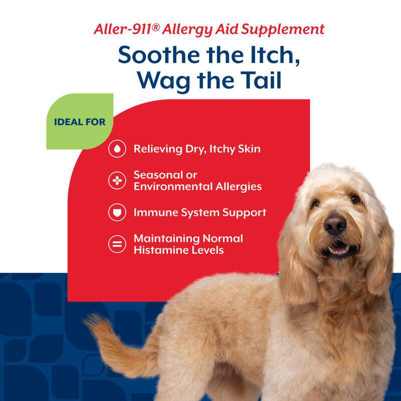 NaturVet Aller-911 Allergy Aid Plus Antioxidants Soft Chews for Dogs and Cats, 180 ct