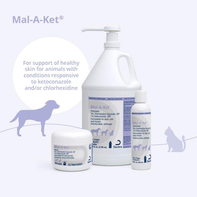 Dechra Pharmaceuticals Mal-A-Ket Medicated Wipes for Dogs and Cats, 50 Count