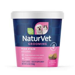 NaturVet Tear Stain Supplement Plus Lutein Soft Chews for Dogs and Cats