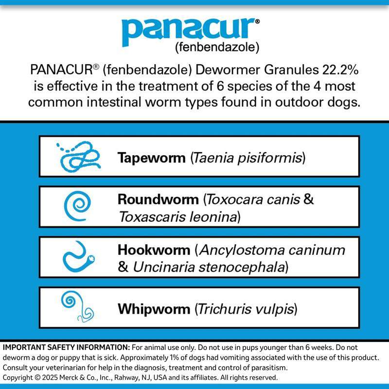 Panacur Dewormer Granules 22.2%, 1 lb