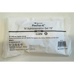 FiveTen-K IV Administration Set, 15 DPM with Needle-Free Injection Site and Rotating Luer, 78" (Series A)