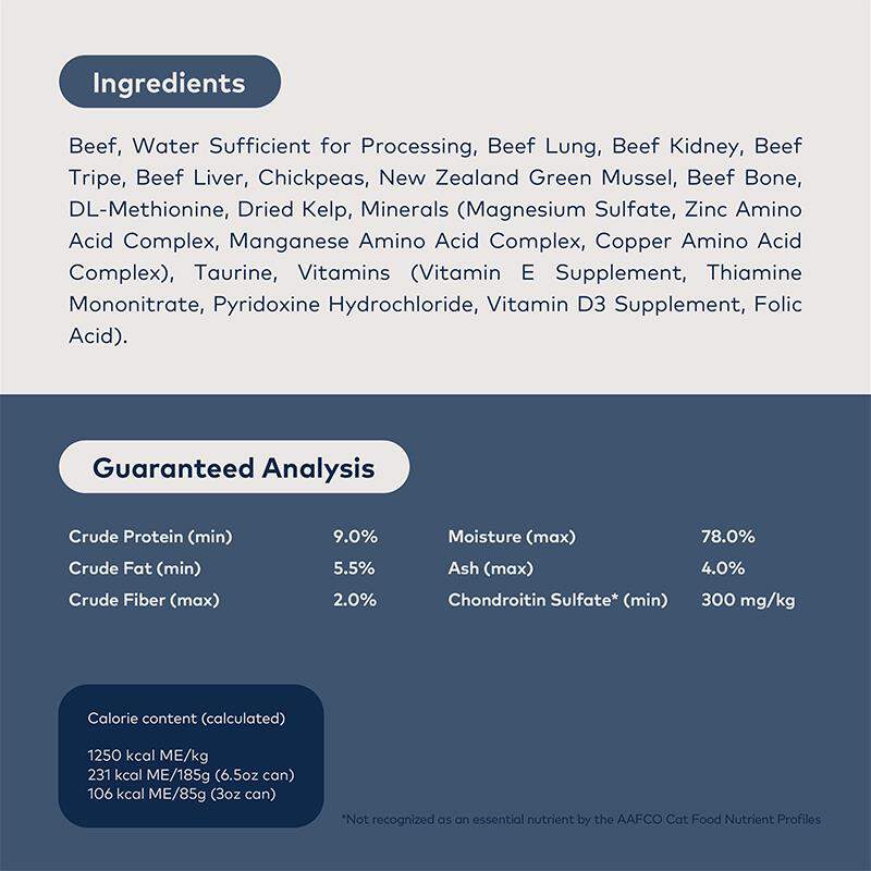 ZIWI Peak Beef Recipe Canned Cat Food, 12 x 6.5 oz cans