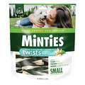 Minties Twists Small Dental Dog Treats for Dogs 10-30 lbs Vanilla Mint Flavor 12 oz