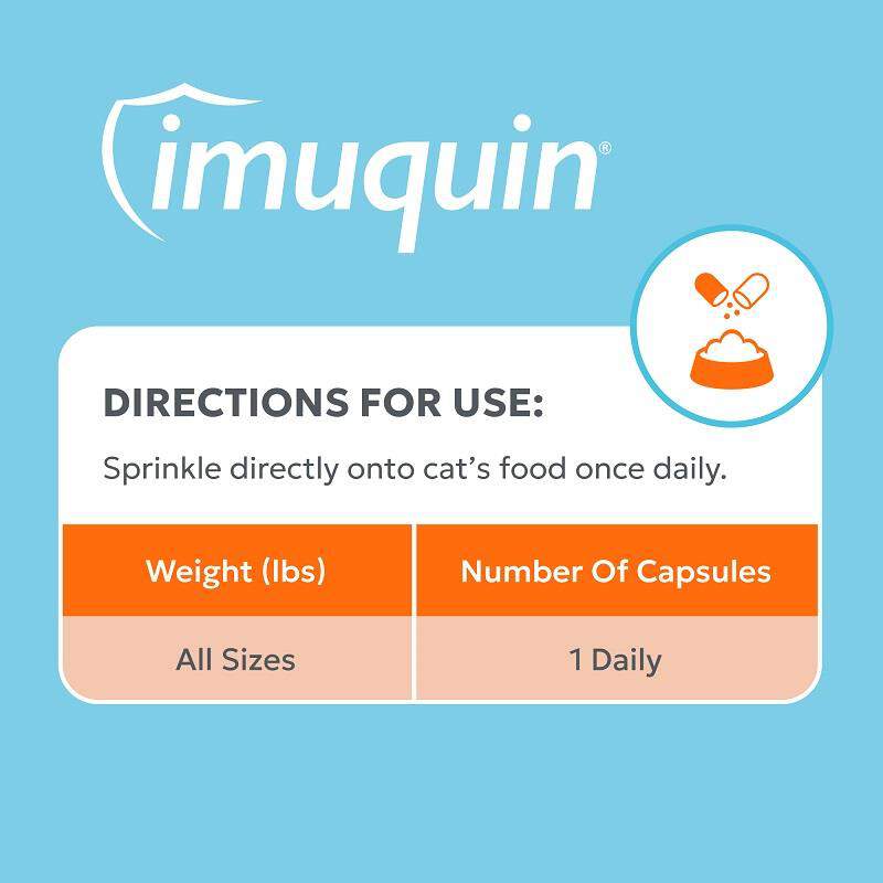Imuquin Immune Support Supplement for Cats, 30 Sprinkle Capsules