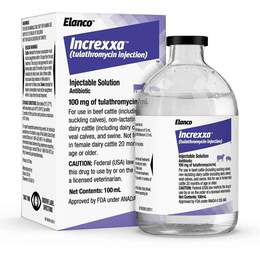 Increxxa (Tulathromycin) 100 mg/ml Injectable Solution Antibiotic for Cattle and Swine