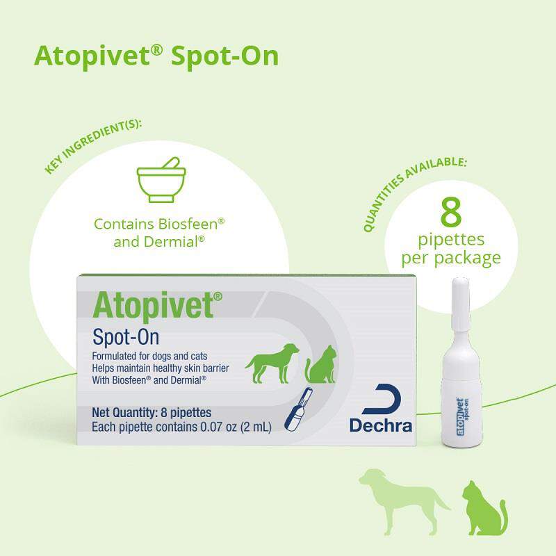 Atopivet Spot-On for Dogs and Cats, 8 pipettes