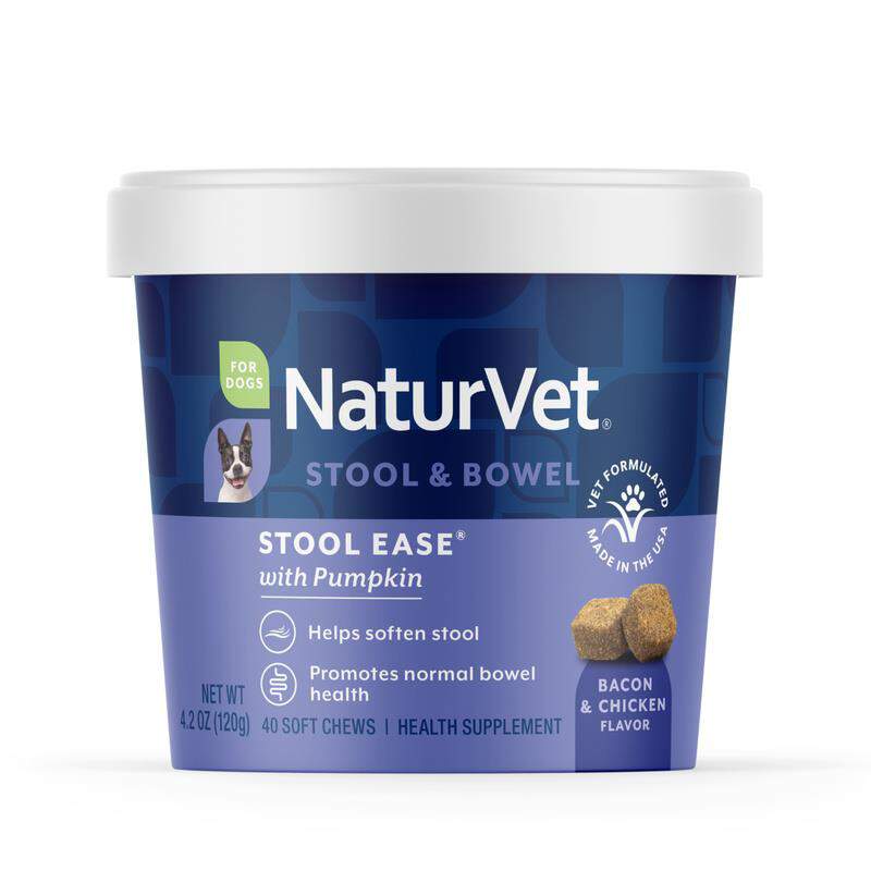 NaturVet Stool Ease for Dogs, 40 Soft Chews