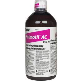 Pulmotil AC (Tilmicosin Phosphate) for Swine, 960 mL