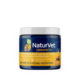 NaturVet Mushroom Max Advanced Immune Support with Turkey Tail Soft Chews for Dogs & Cats