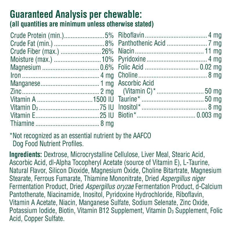 PetNC Senior Daily Multi Vitamin Chewable Tablets for Dogs, 60 ct