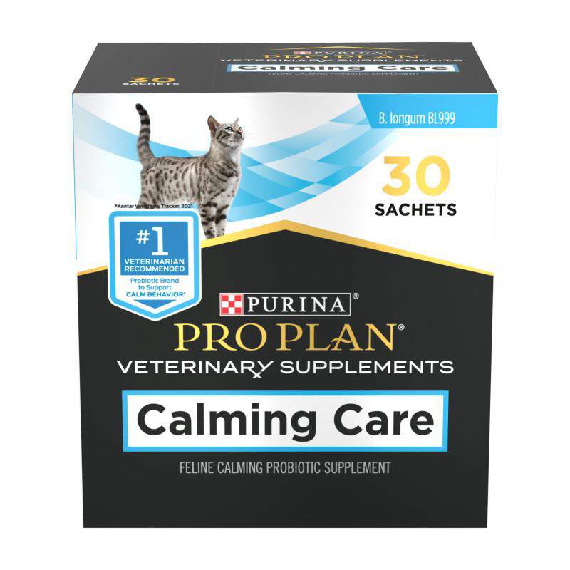 Purina Pro Plan Veterinary Supplements Calming Care Powder Supplement for Cats, 30 sachets box