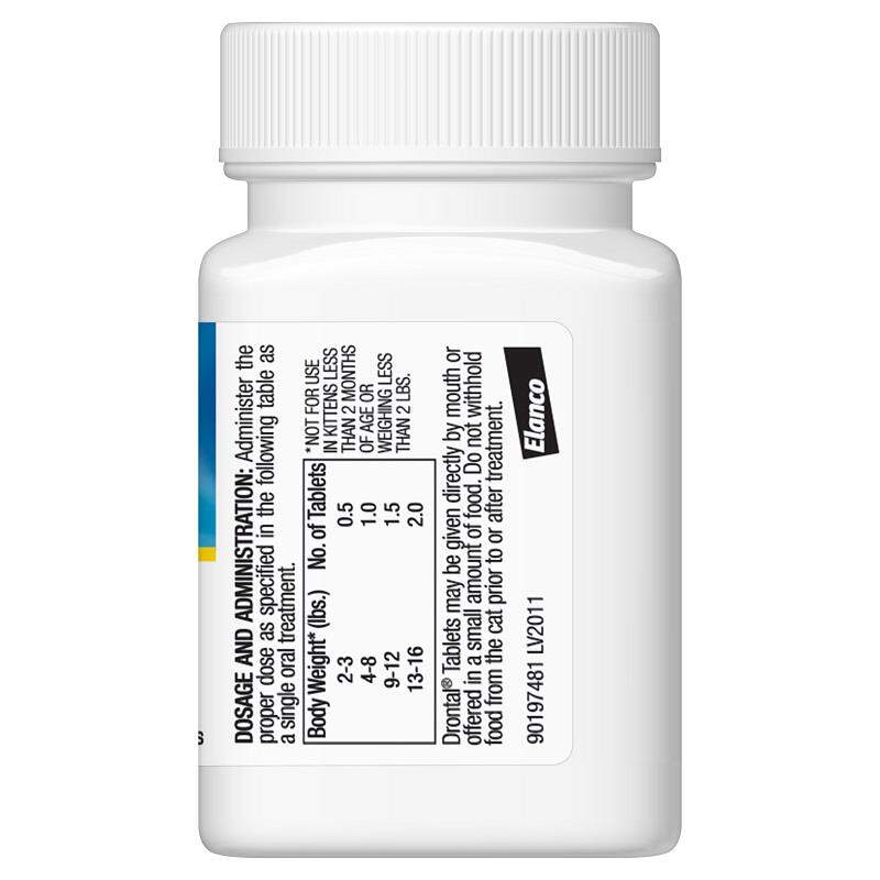 Elanco Drontal Tablets Deworming Cats and Kittens, 50 Tablets