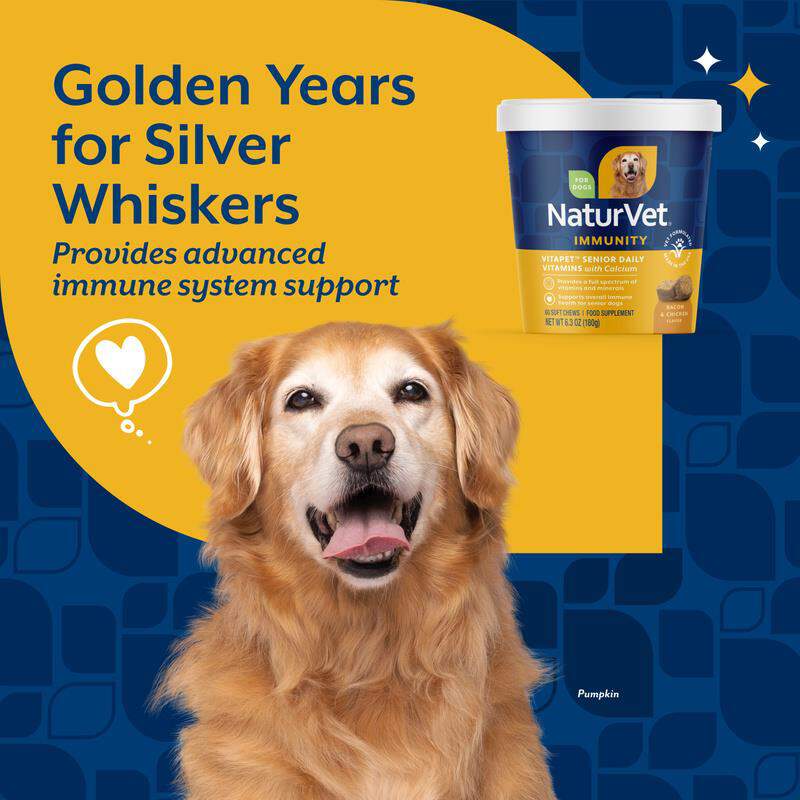 NaturVet VitaPet Senior Daily Vitamins Plus Glucosamine Soft Chews for Dogs