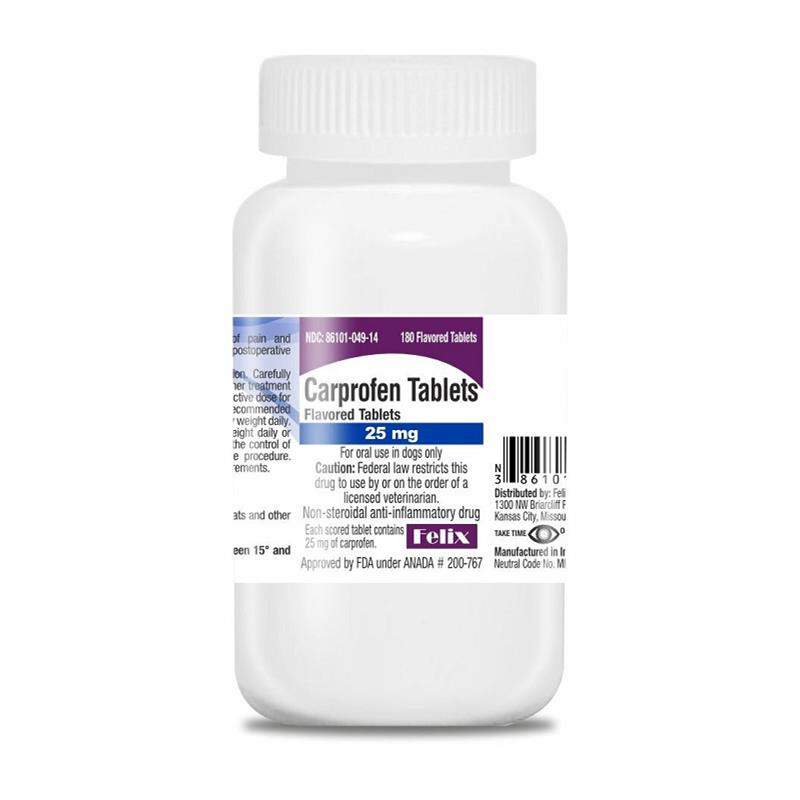 Felix Carprofen Flavored Tablets for Dogs, 25 mg 180 ct
