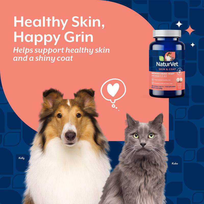 NaturVet Brewer's Dried Yeast Formula plus Omegas, 1000 Chew Tabs