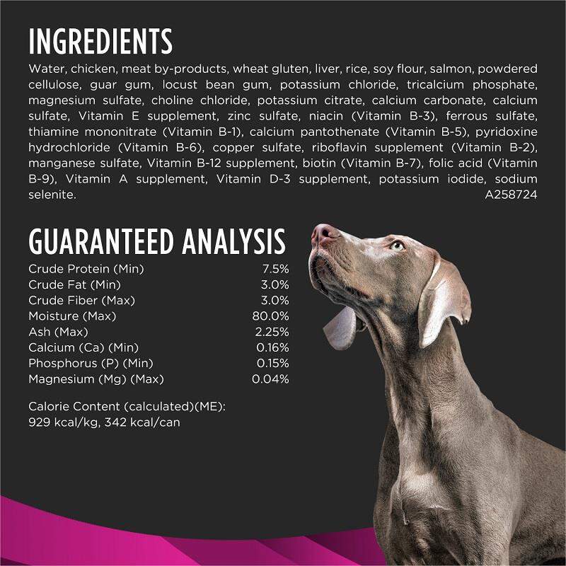 Purina Pro Plan Veterinary Diets UR Urinary Ox/St Savory Selects with Salmon in Gravy&nbsp;Wet Dog Food, 12 x 13.3 oz cans
