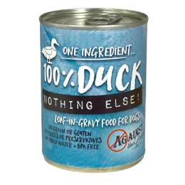 Against the Grain Nothing Else Grain Free One Ingredient 100% Duck Canned Dog Food, 11-oz  case of 12