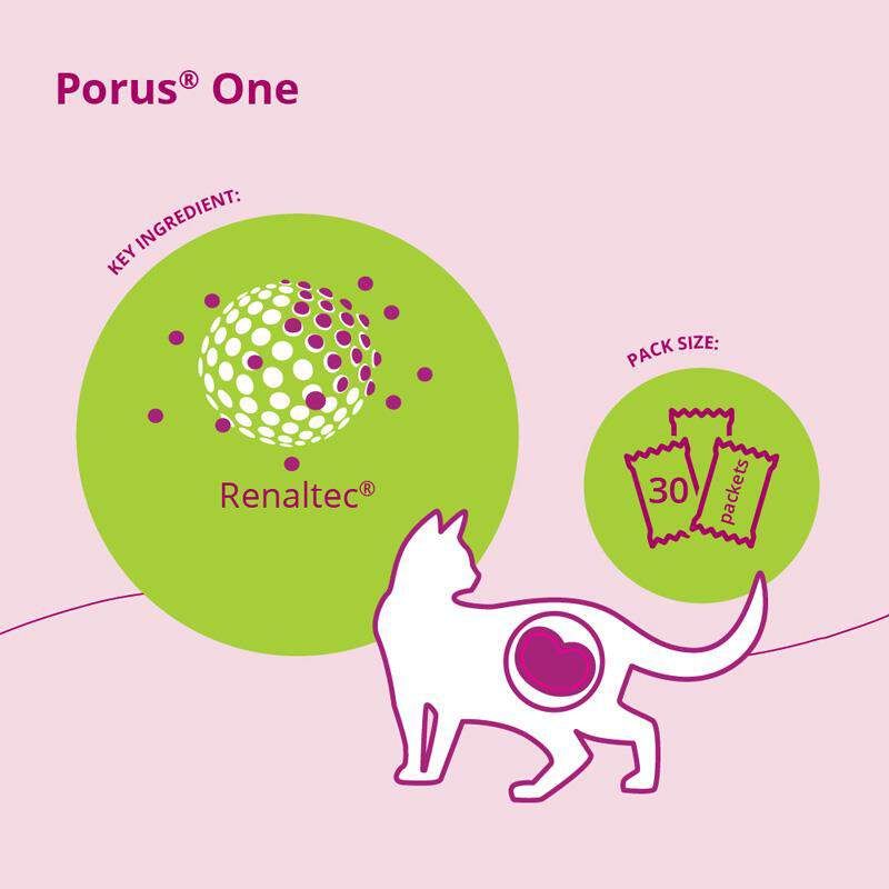 Porus One Kidney Support for Cats, 30 packets (500 mg each)