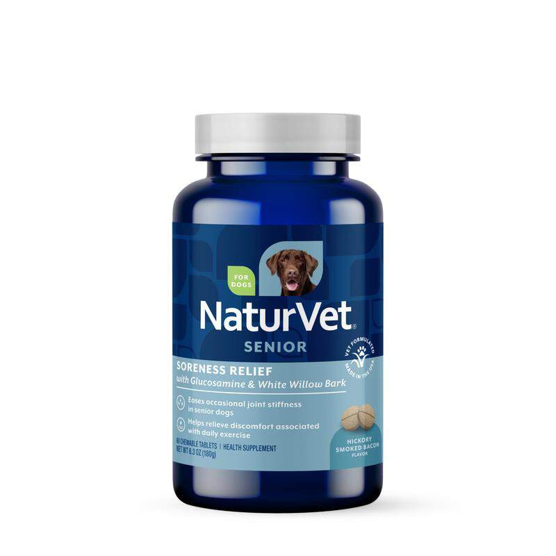 NaturVet Soreness Relief Senior Supplement for Dogs, 60 Count