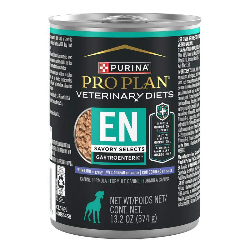 Purina Pro Plan Veterinary Diets EN Gastroenteric Savory Selects with Lamb in Gravy Wet Dog Food, 12 x 13.2 oz cans