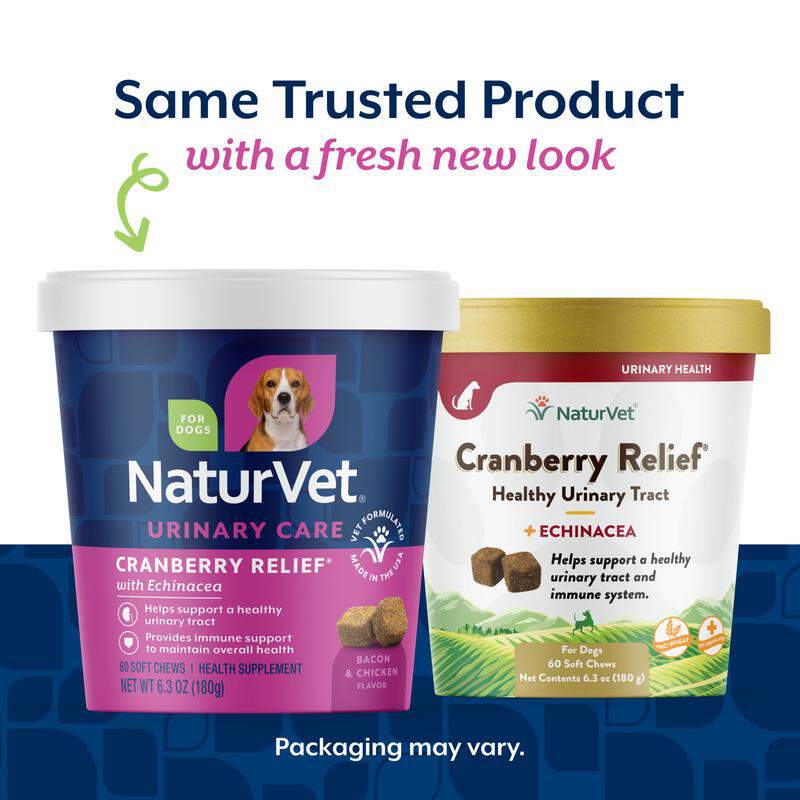 NaturVet Cranberry Relief Healthy Urinary Tract Plus Echinacea Soft Chews for Dogs