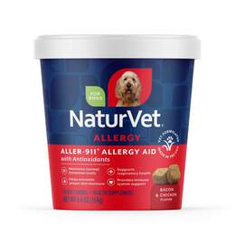NaturVet Aller-911 Allergy Aid Plus Antioxidants for Dogs, 70 Soft Chews