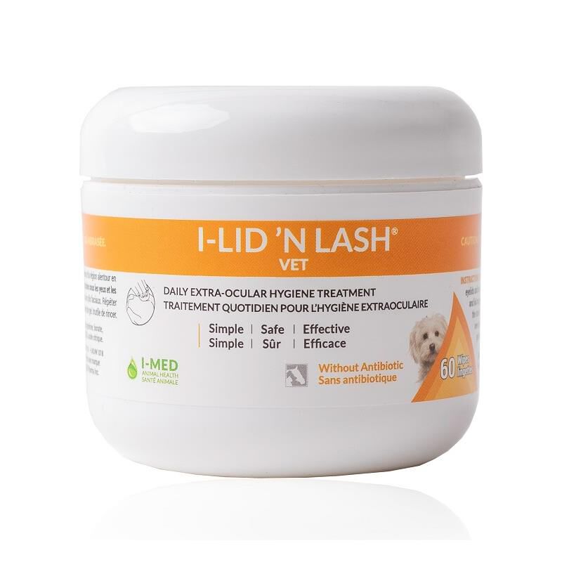 I-Lid 'n Lash Hygiene Vet Wipes 60 Count