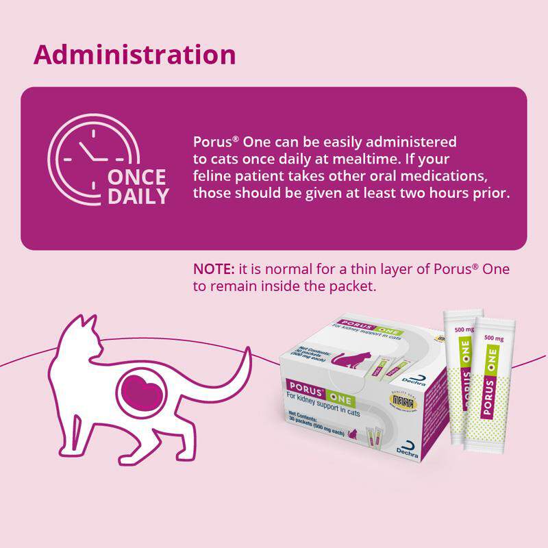Porus One Kidney Support for Cats, 30 packets (500 mg each)