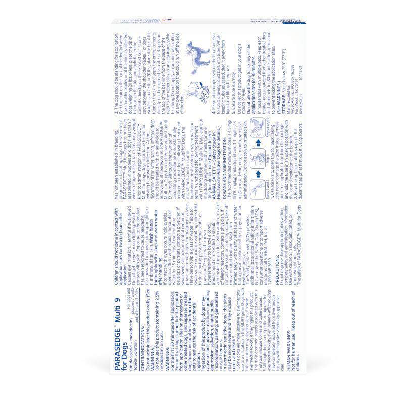 PARASEDGE Multi for Dogs (imidacloprid + moxidectin) Topical Solution, 3 Pack