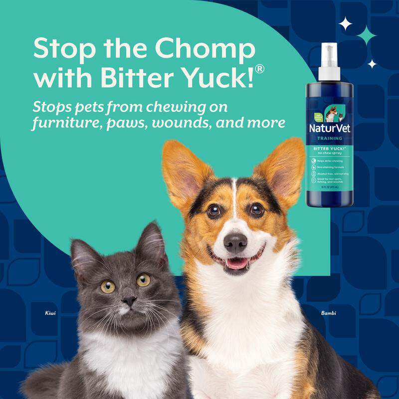 NaturVet Bitter Yuck! No Chew Spray, 16 oz