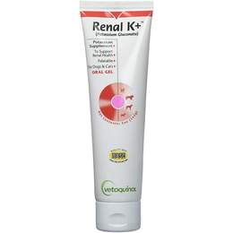 Vetoquinol Renal K Plus Gel Potassium Gluconate for Dogs and Cats, 5 Ounces