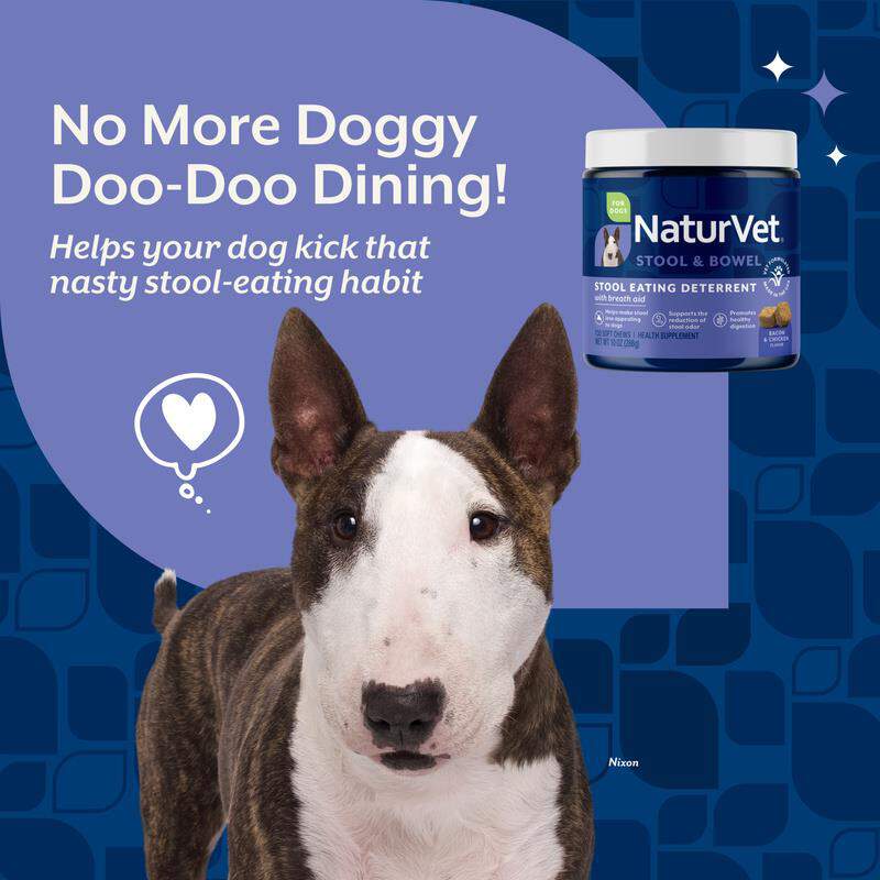 NaturVet Stool Eating Deterrent Stool & Bowel with Breath Aid for Dogs, 130 Count