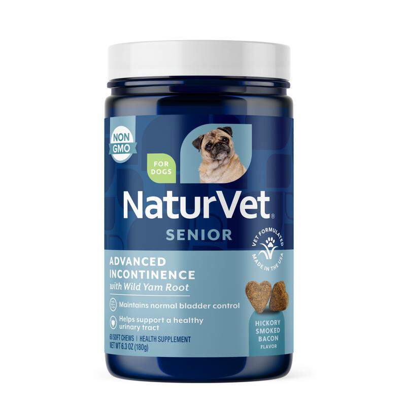 NaturVet Senior Advanced Incontinence Soft Chews Supplement for Dogs 60 Ct.