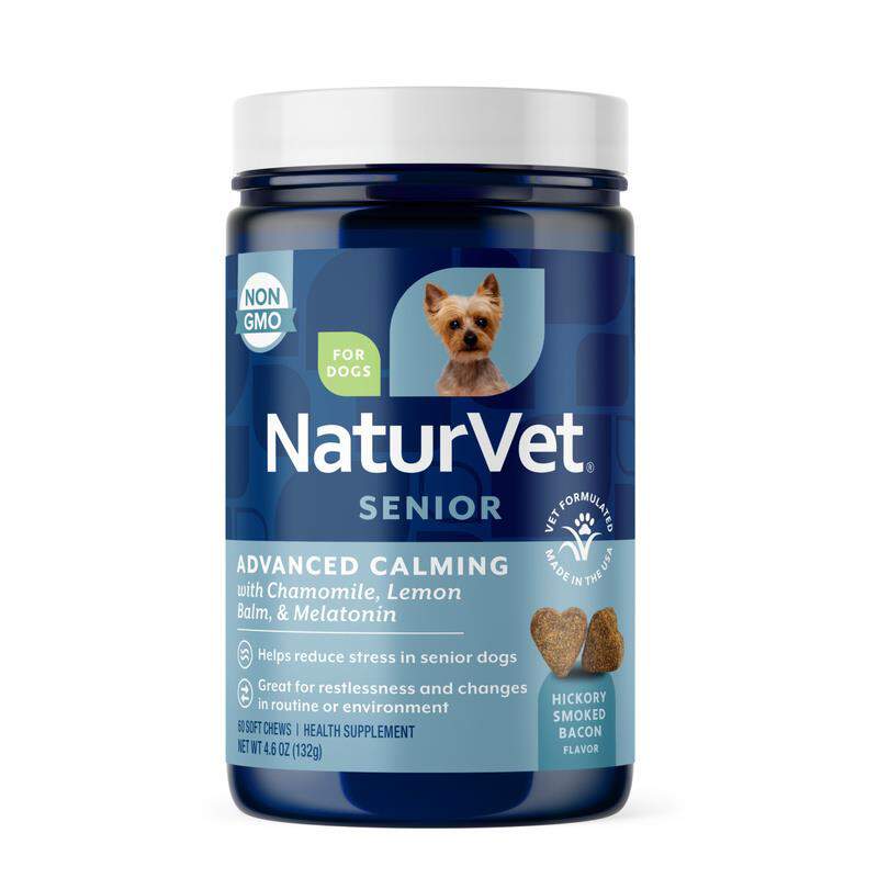 NaturVet Senior Advanced Calming Aid Soft Chews for Dogs