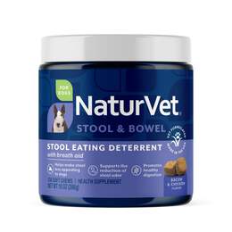 NaturVet Stool Eating Deterrent Stool & Bowel with Breath Aid for Dogs, 130 Count