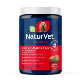 NaturVet Aller-911 Allergy Aid Plus Antioxidants Soft Chews for Dogs and Cats, 180 ct