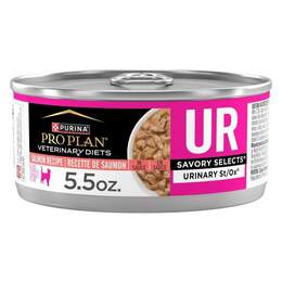 Purina Pro Plan Veterinary Diets UR Savory Selects Urinary St/Ox Salmon Recipe in Sauce Adult Cat Food, 24 pack of 5.5 oz-cans