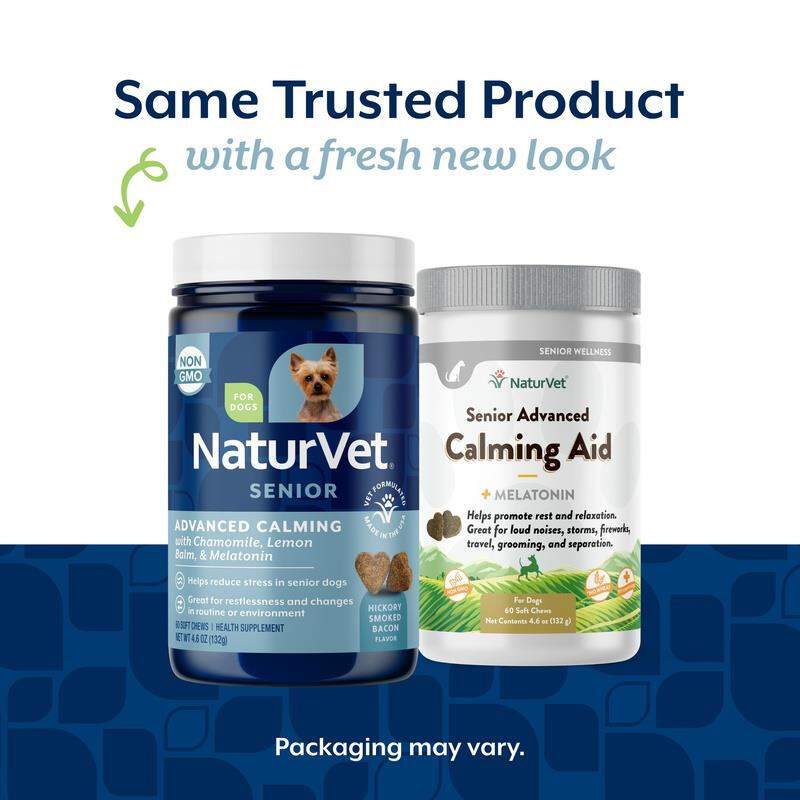 NaturVet Senior Advanced Calming Aid Soft Chews for Dogs