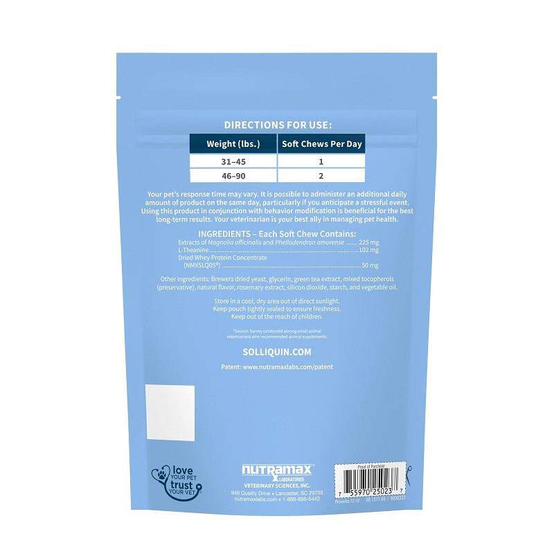 Solliquin Behavioral Health Supplement for Large Dogs, 75 Soft Chews