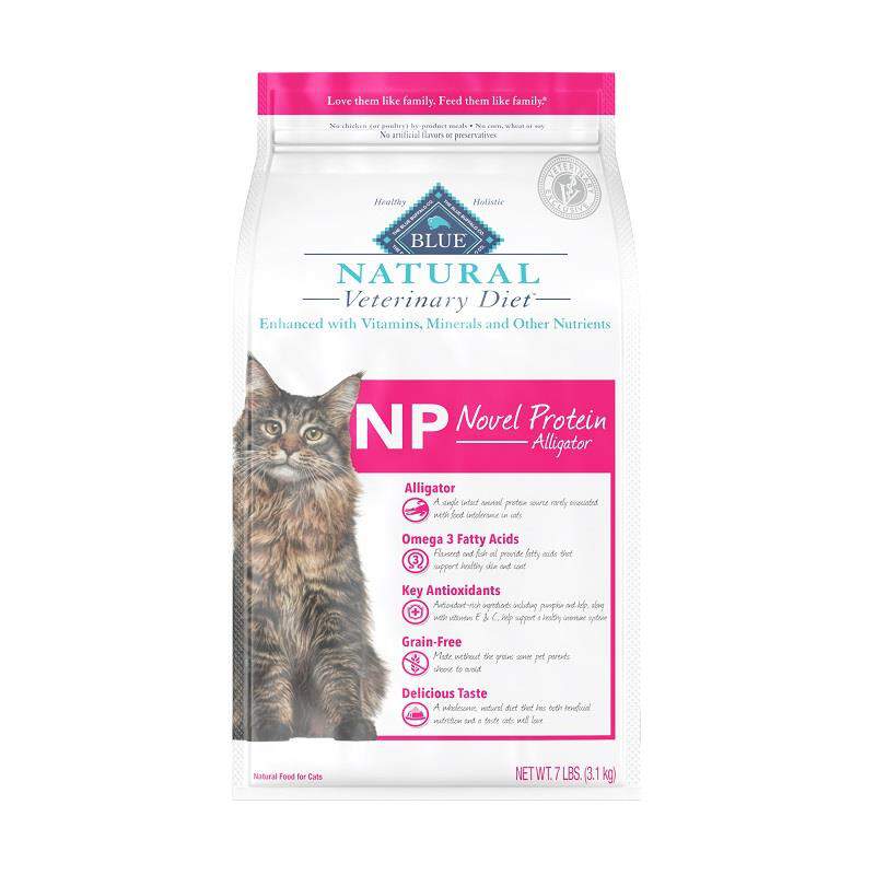 Blue Buffalo Natural Veterinary Diet NP Novel Protein Alligator Cat Food 7 lbs