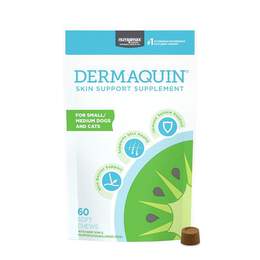 Dermaquin Skin Support Supplement for Small to Medium Dogs and Cats, 60 Soft Chews