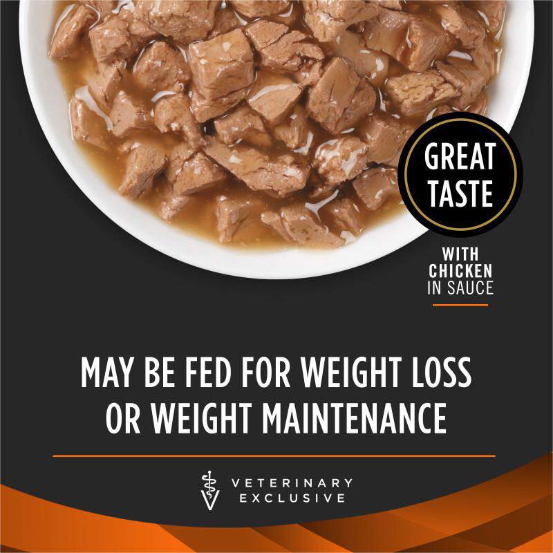 Purina Pro Plan Veterinary Diets OM Overweight Management Savory Selects with Chicken Wet Cat Food, 24 x 5.5 oz cans
