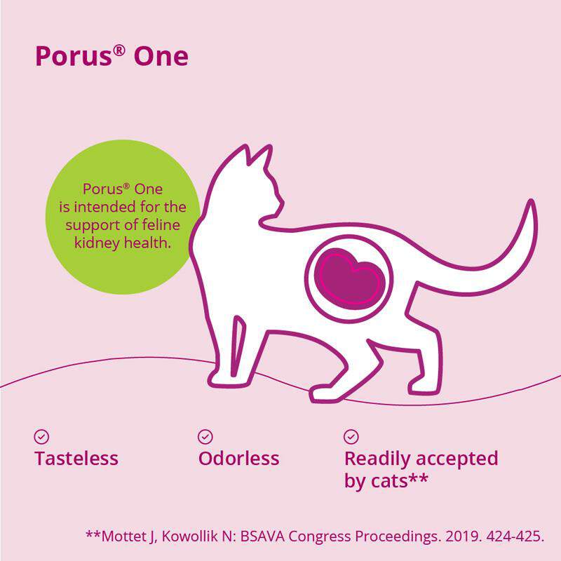 Porus One Kidney Support for Cats, 30 packets (500 mg each)