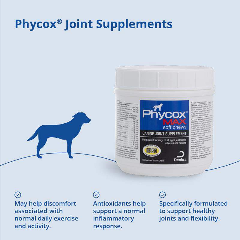 Dechra Pharmaceuticals Phycox Max for Dogs with Joint Issues, 90 Soft Chews